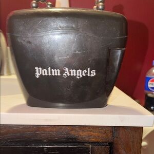 Palm Angels Black Bag with White Logo